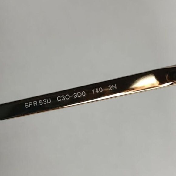 PRADA Sunglasses PR53U Absolute Ornate Jeweled Cat Eye Gold Opal Brown - Picture 11 of 15